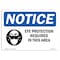 Signmission OSHA Sign, Eye Protection Req In Area, 24in X 18in Plastic, 24" W, 18" H, Landscap OS-NS-P-1824-L-12336 - alternate 1